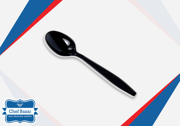 Heavy-Duty Black Plastic Table Spoons - chefbazarco