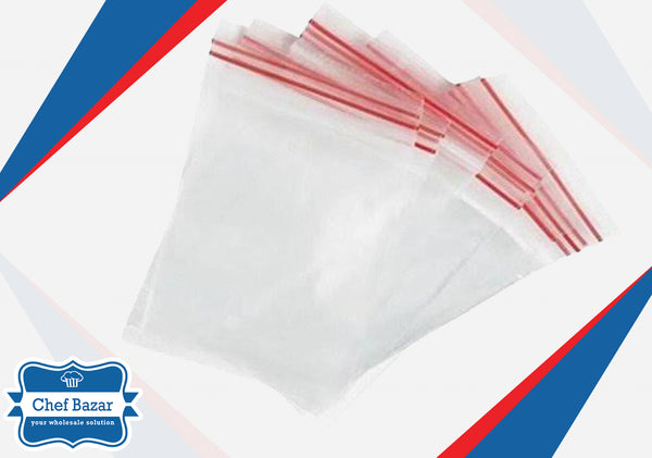 Clear Plastic Zip Lock Bags (8 x 10 inches) Large - chefbazarco