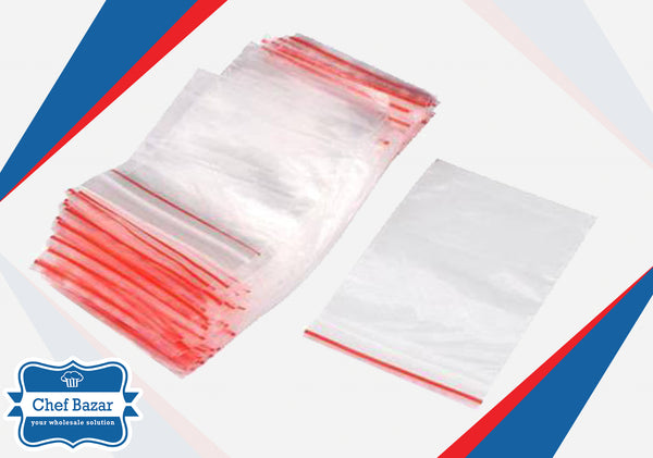 Clear Plastic Zip Lock Bags (8 x 10 inches) Large - chefbazarco