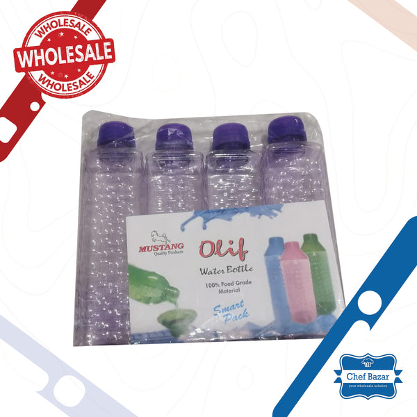 Water Bottles Pack of 4 Large Capacity For School, College, University, Office, Sports, Travel, GYM. - chefbazarco