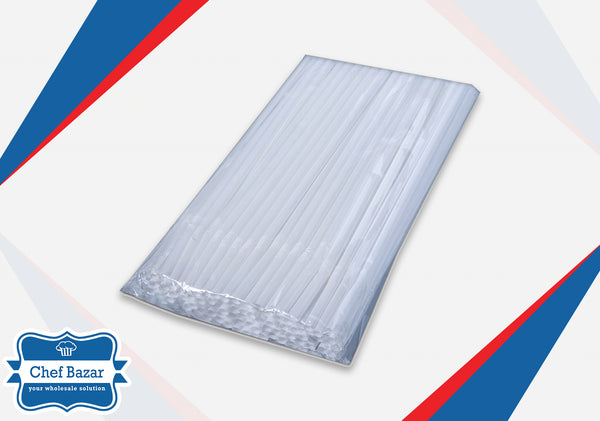 White Bendable Plastic Straws - chefbazarco