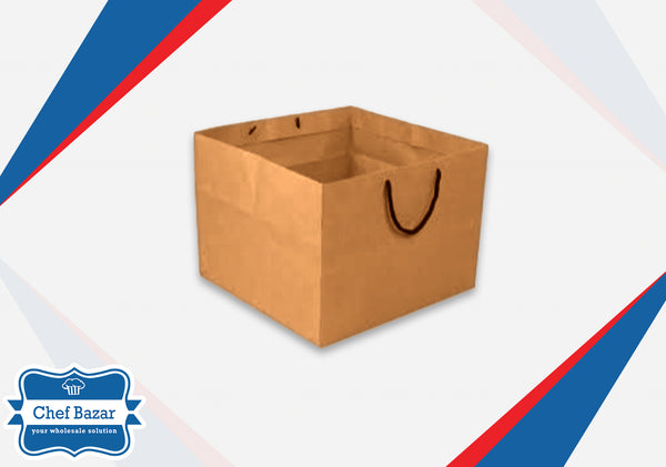 Cake /Food Delivery Kraft Paper Bag with String Handles - chefbazarco