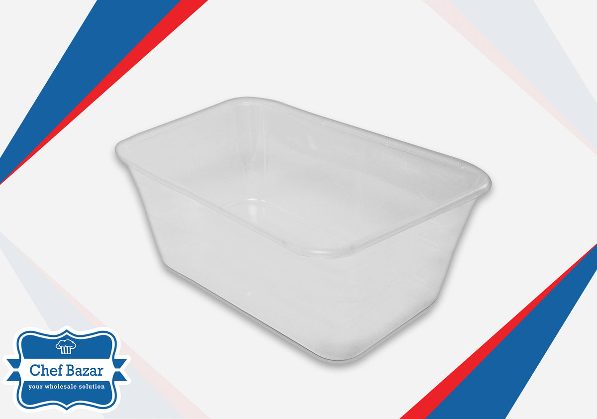 1000ML Plastic Container with Lid (Rectangle) – chefbazarco