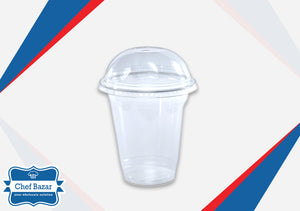 12OZ Plastic Glass with Dome Lid - chefbazarco