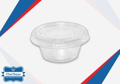 2OZ Plastic Container with Lid - chefbazarco