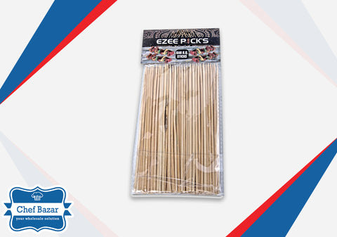 6-inch Wooden Skewers (1 Packet) - chefbazarco