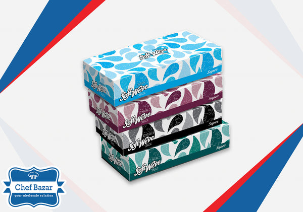 Pack of 2 Super Tissue Boxes (100 tissues each) - chefbazarco