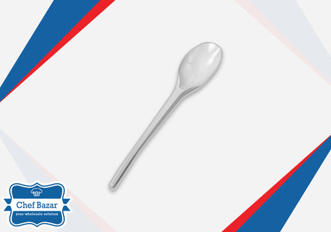 Pack of 100 Heavy-Duty White Plastic Table Spoons - chefbazarco