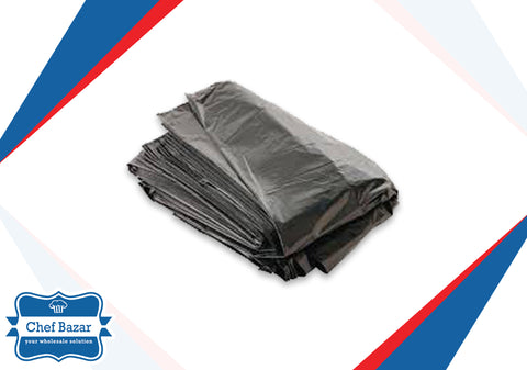 Black Garbage Bags (18 x 24 inches) Packet of 1 KG - chefbazarco