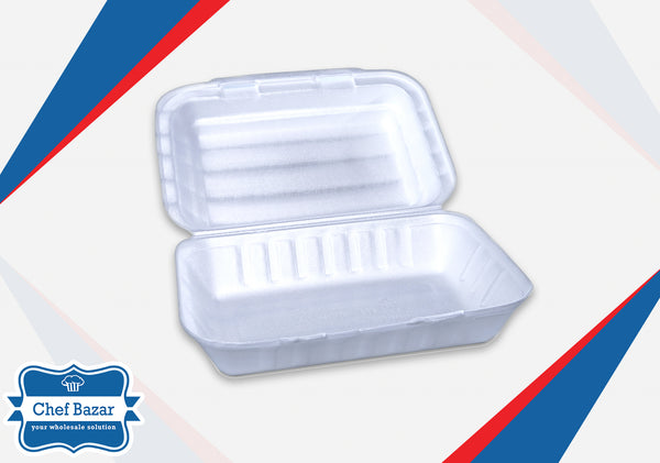 LP19 Styrofoam Container with Folding Lid (Pack of 100) - chefbazarco