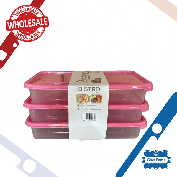 Pack of 3 Bistro Boxes Fresh Food Keeper /Food Storage/Lunch Box - chefbazarco