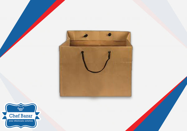 Cake /Food Delivery Kraft Paper Bag with String Handles - chefbazarco