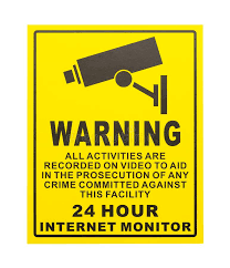 CCTV Warning Sticker 8 x 10 inches for Home/Office/Factory - chefbazarco