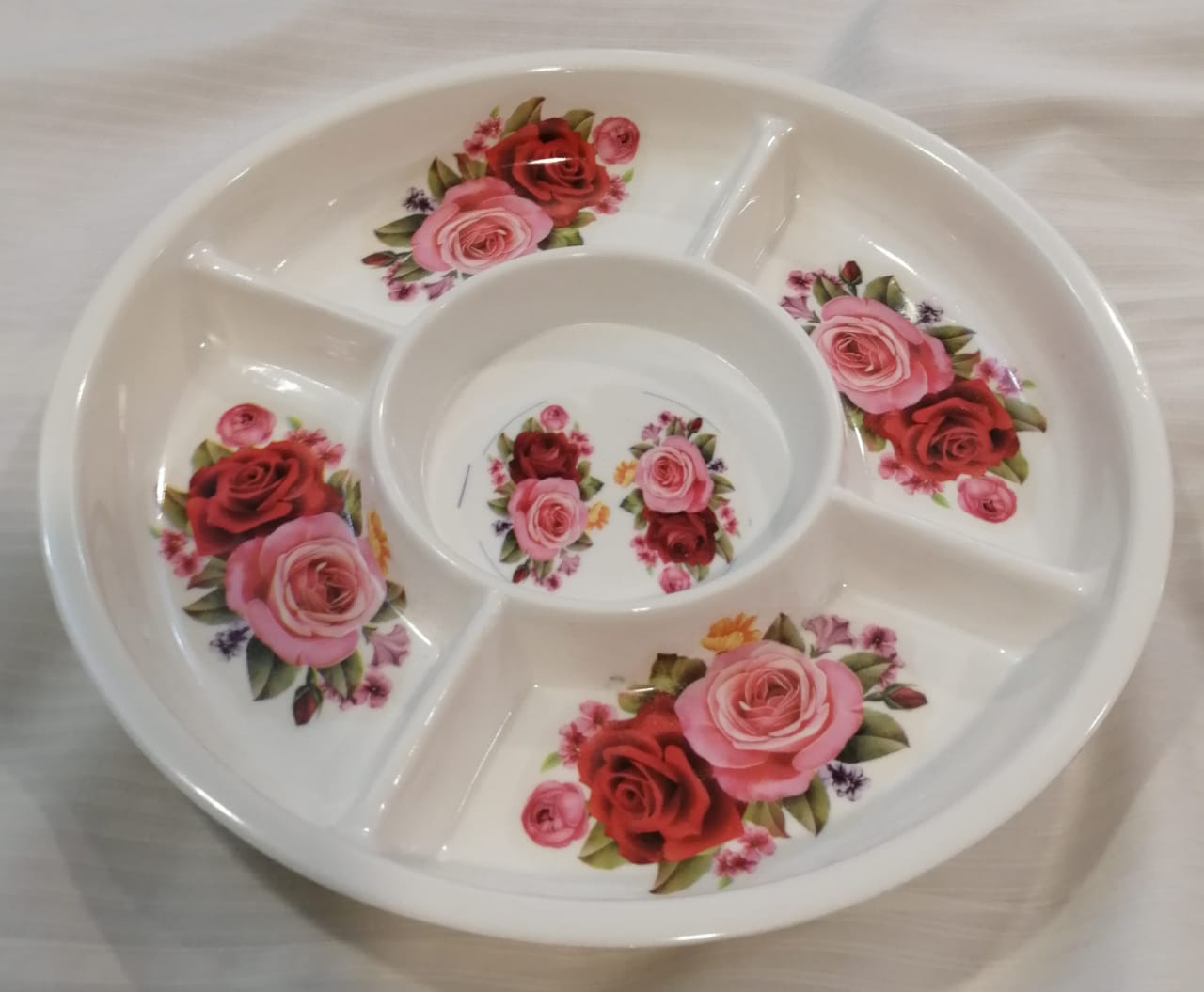 Fancy Dry Fruit/Partition Round Tray - Main Image