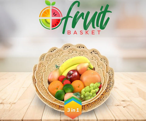 Pack of 3 Deluxe Fruit Baskets - chefbazarco