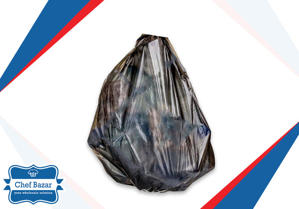 Black Garbage Bags (18 x 24 inches) Packet of 1 KG - chefbazarco