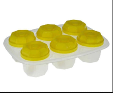 6 Portion Masala Holder/Storage Tray Container with lids - chefbazarco