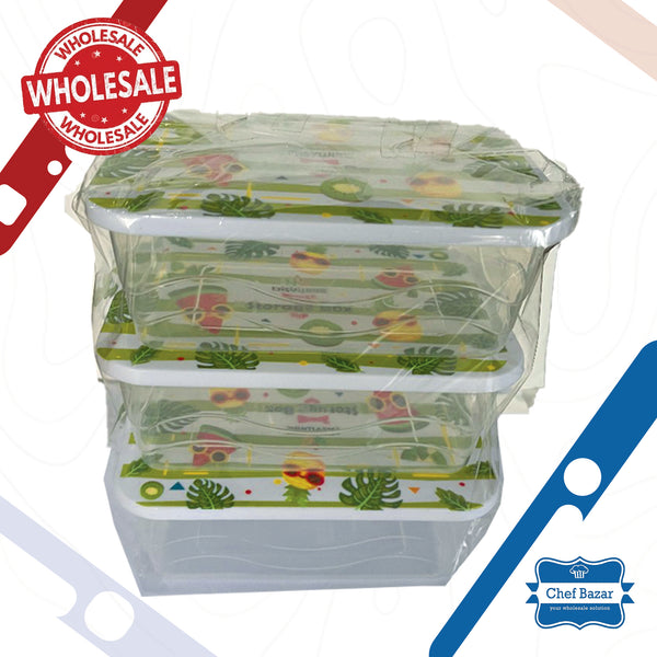 Easyware Pack of 3 Fresh Food Keeper /Food Storage/Lunch Box - chefbazarco